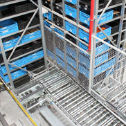 Conductor Rails in use at a Automated Storage and Retrieval System