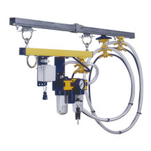 "W1-Festoon" is a conventional festoon system with hose/cable loops for transmission Compressed air and Electric 